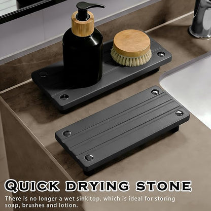2PCS Instant Dry Sink Caddy for Bathroom Counter, Durable Kitchen Sink Organizer - Image 3