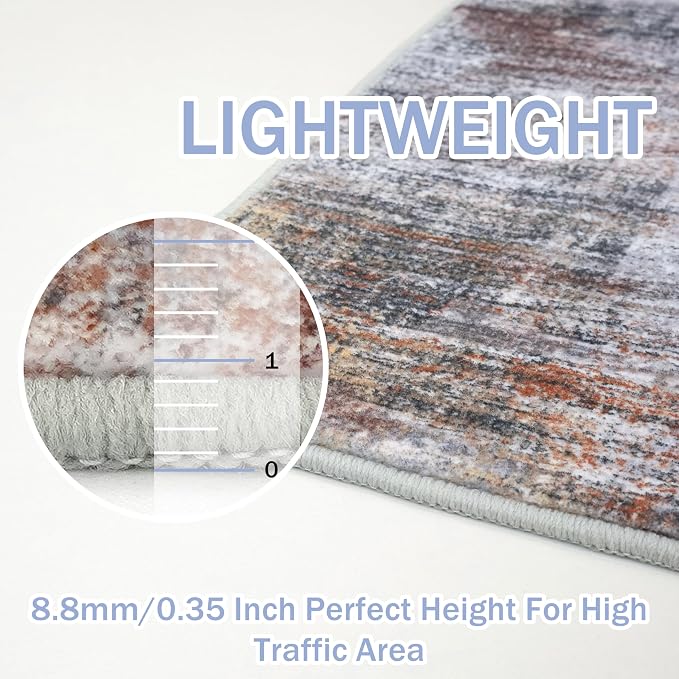 IOHOUZE Abstract Runner Rug 3x10 Ft Washable Runners - Image 5