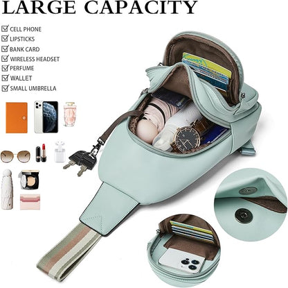 Sling Bag Crossbody Bags for Women Small Cross Body Bag Fanny Packs Chest Sling Purse for Daily Travel Leisure Sport