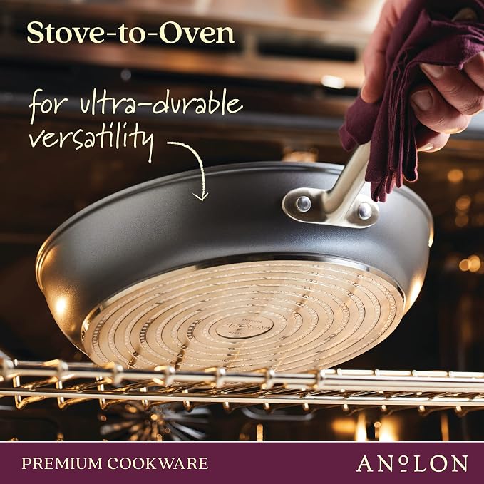 Anolon Accolade Forged Hard Anodized Nonstick Deep Frying Pan / Skillet - Image 6