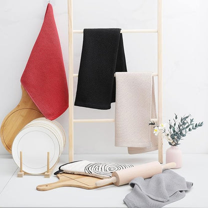 Homaxy 100% Cotton Waffle Weave Kitchen Dish Towels, Ultra Soft Absorbent Quick - Image 6