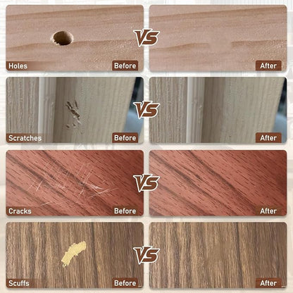 12 Colors Wood Filler Sticks Furniture Markers, Wood Floor Scratch Repair Kit - Image 5