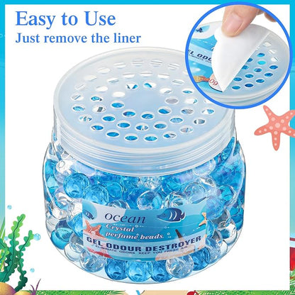 Timgle 12 Pack Odor Eliminator Gel Beads Bulk 10 Ounces Air Freshener Gel Beads - Image 2