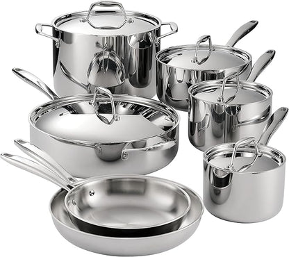Tramontina Signature Tri-Ply Clad Stainless Steel 12-Piece Cookware Set by Tramontina