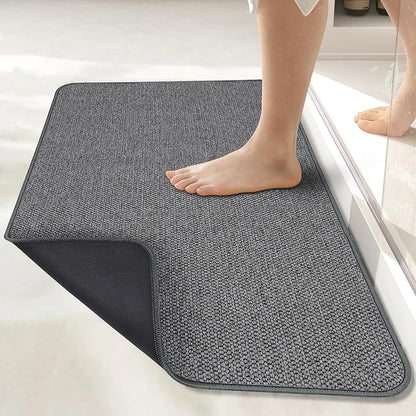 Bath Mat, Ultra Thin Bathroom Rugs, Rubber Bath Mats by BosapDirect