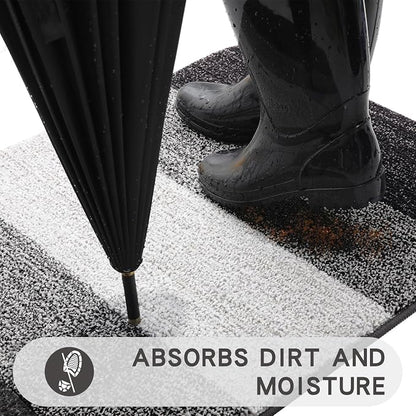 Kitinjoy Indoor Outdoor Door Mat, 48x30 Non-Slip Absorbent Dirt Trapper - Image 2