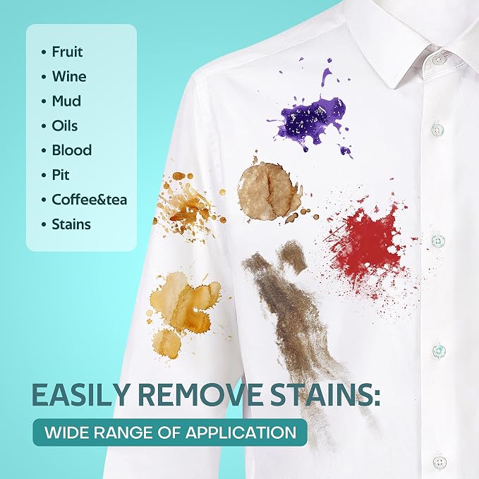 BFWood Laundry Stain Brush, Large Natural Soft Boar Bristles, Removes Tough - Image 5