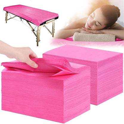 Disposable Bed Sheets 200 Pcs 31" x 71" Massage Table Sheets Non Woven Fabric by XATUMO