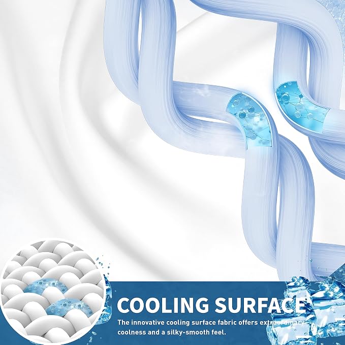 Sunflower Cooling Quilted Queen Mattress Protector, Mattress Pad Queen Chill - Image 2