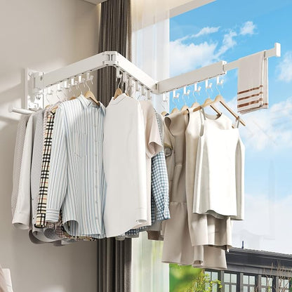 Wall Mounted Clothes Hanger Rack, Clothes Drying Rack, Laundry Drying Rack - Image 6