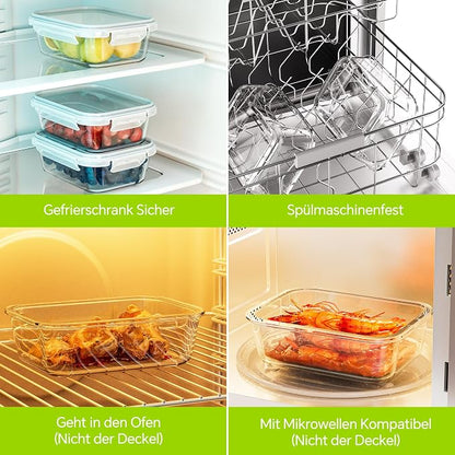 3-Pack 35 oz Borosilicate Glass Food Storage Containers - Image 4