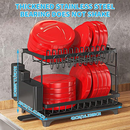 Dishes Drying Rack, 2-Tier Tableware Drying Rack - Image 7