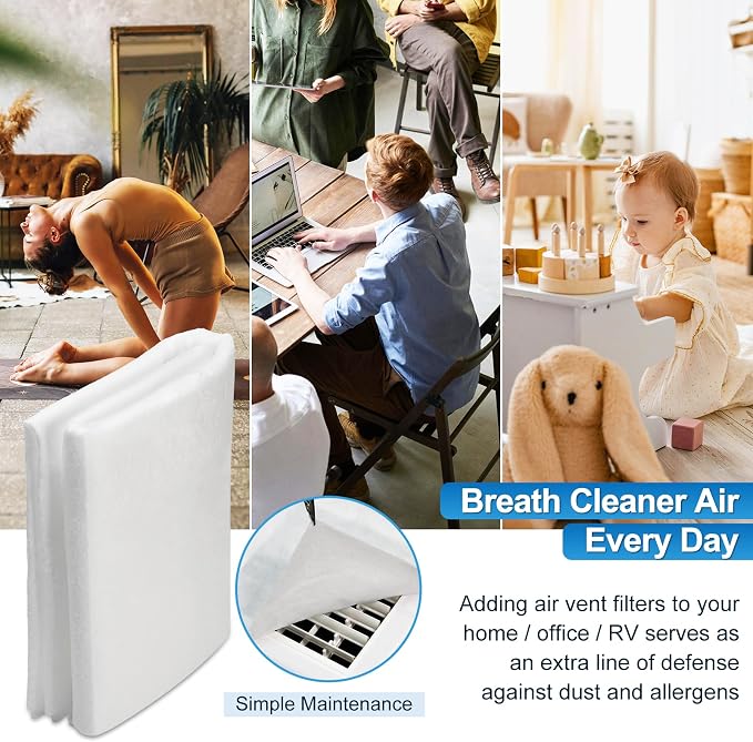 UCINNOVATE 2 Pack Air Vent Filters Kit, MERV 13 Electrostatic Filter Media Cut - Image 7