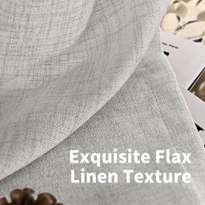 YoungsTex Light Grey Cafe Curtains 36 Inch Length - Image 4