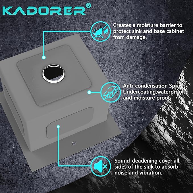 15 x 15 Inch Drop In Kitchen Bar Sink, Stainless Steel Single Bowl Topmount Bar Prep Sink Small Kitchen Sink with Basket Strainer