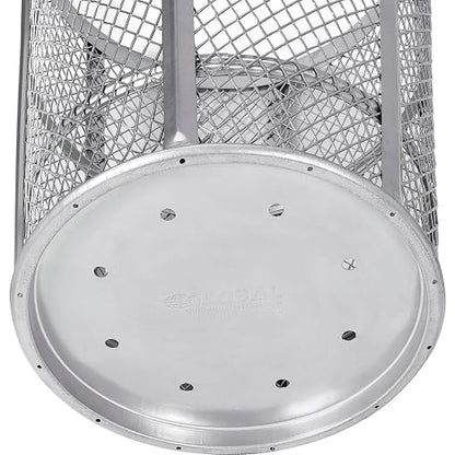 Global Industrial 48 Gallon Outdoor Metal Trash Container, Galvanized - Image 3