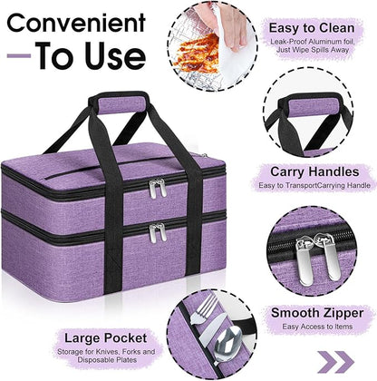 Double Insulated Casserole Carrier, Portable Casserole Carrier - Image 3