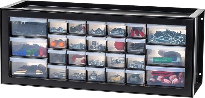 IRIS USA Plastic Storage Drawers, Made in USA, 26-Drawer Organizer Cabinet by IRISUSA