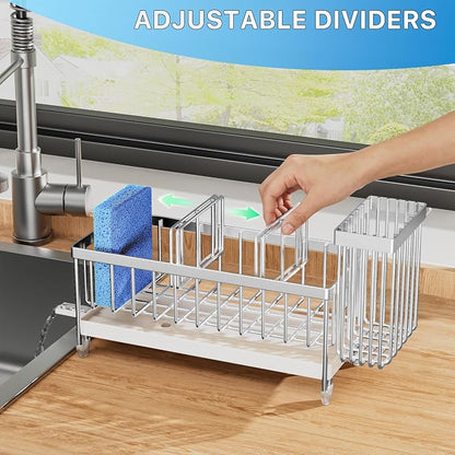 Cisily Sponge Holder for Kitchen Sink, Sink Caddy Organizer - Image 5