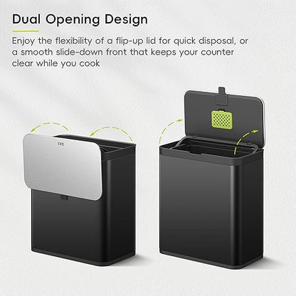 EKO Kitchen Compost Bin, 7L / 1.85 Gal Stainless Steel - Image 4