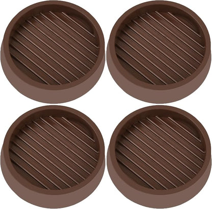3X3 Round Rubber Caster Cups, Non Slip Furniture Pads, Anti-Slip Gripper by VOCOMO