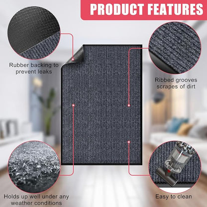 Kuyal Front Door Mat, Commercial Floor Inside Outside Entrance, Heavy Duty - Image 4