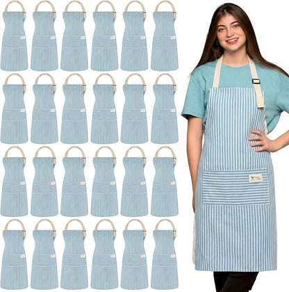 Janmercy 24 Pcs Aprons for Women Men by Janmercy