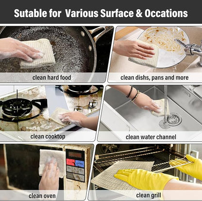 Dish Rags for Washing Dishes 8 Pack Multipurpose Wire Miracle Cleaning Coths - Image 5
