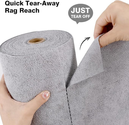 Microfiber Cloth Roll 75 Pack, Tear Away Microfiber Towels 12x12 Inch, Reusable - Image 2