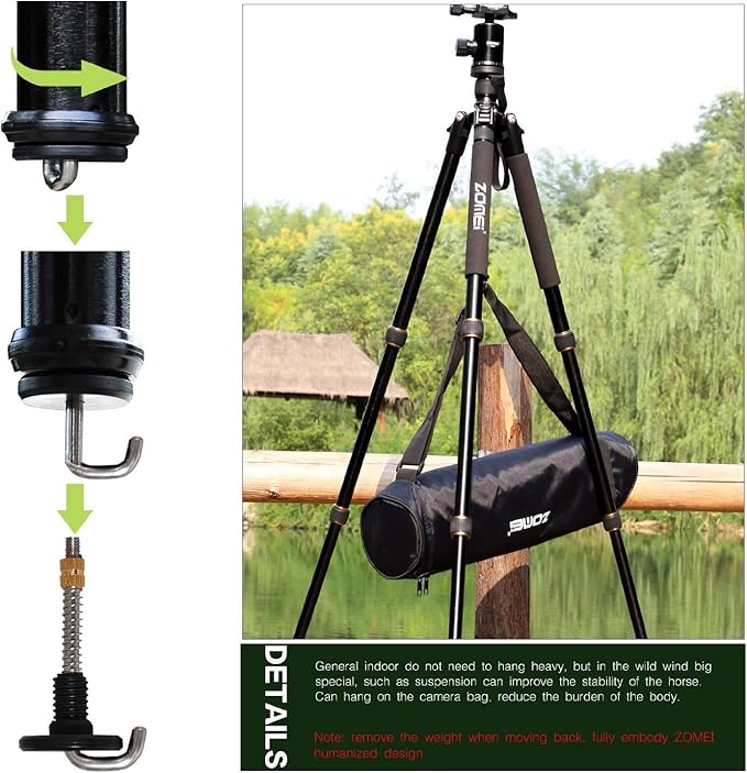 ZoMei Z669 Magnesium Aluminum Alloy Travel Camera Tripod with Ball Head for Canon,Sony,DSLR