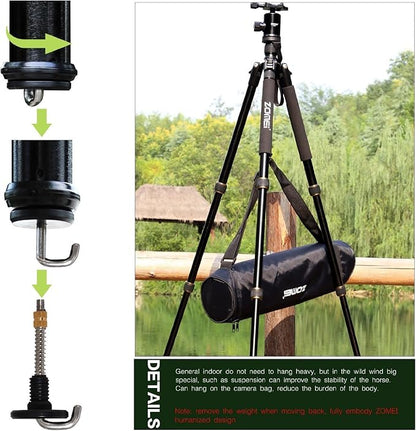 ZoMei Z669 Magnesium Aluminum Alloy Travel Camera Tripod with Ball Head for Canon,Sony,DSLR
