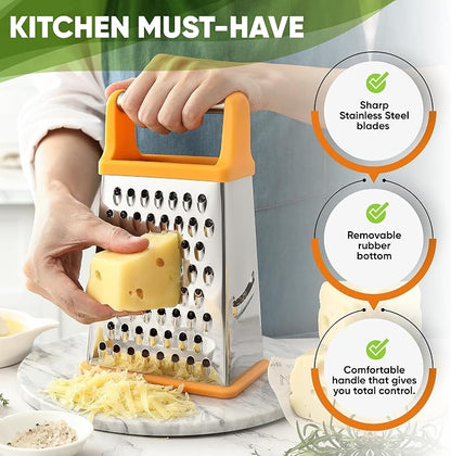 Spring Chef Handheld Stainless Steel XL Parmesan Cheese Grater - Image 3