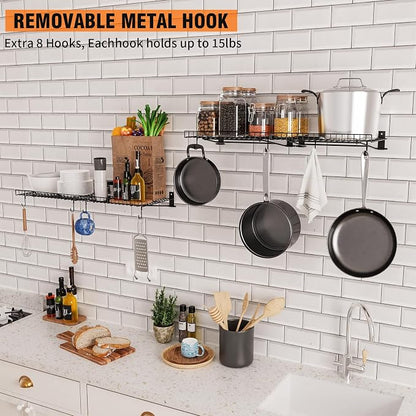 4 Pack Foldable Wall Shelf, Wall Mounted Garage Storage Shelves, Heavy Duty - Image 6