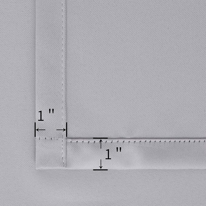BGment Rod Pocket Room Darkening Curtains for Bedroom 84 Inches Long - Thermal Insulated Blackout Curtain Drapes for Living Room, 42 x 84 Inch, 2 Panels, Light Grey