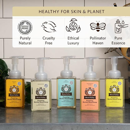 Moon Valley Herbal Foaming Hand Soap, Lemon Rosemary, Mint Lavender, Grapefruit - Image 4