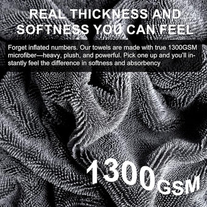 2 Pack XL Car Drying Towel – 1300GSM Ultra Absorbent Microfiber, Twisted Loop - Image 4