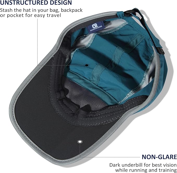 GADIEMKENSD Reflective Folding Outdoor Hat Unstructured Design UPF 50+ Sun Protection Sport Hats for Womens and Mens