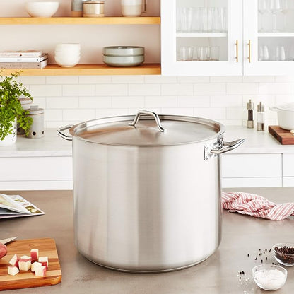 Winco Heavy-Duty Stainless Steel Stock Pot - Image 2
