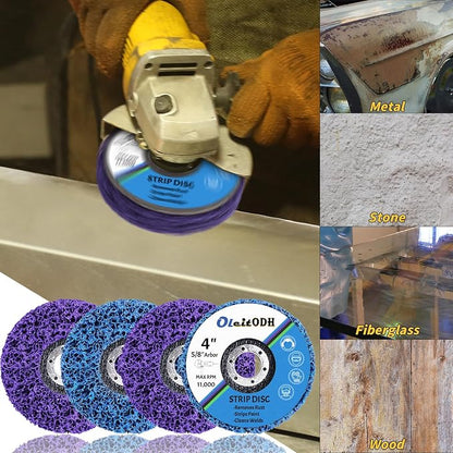 20 Pcs 4" x 5/8" Strip Discs Bulk, Paint Stripping and Rust Removal Wheels - Image 5