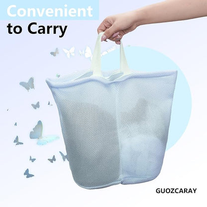 laundry bag with handles mesh laundry bags washing machine laundry totes travel - Image 4