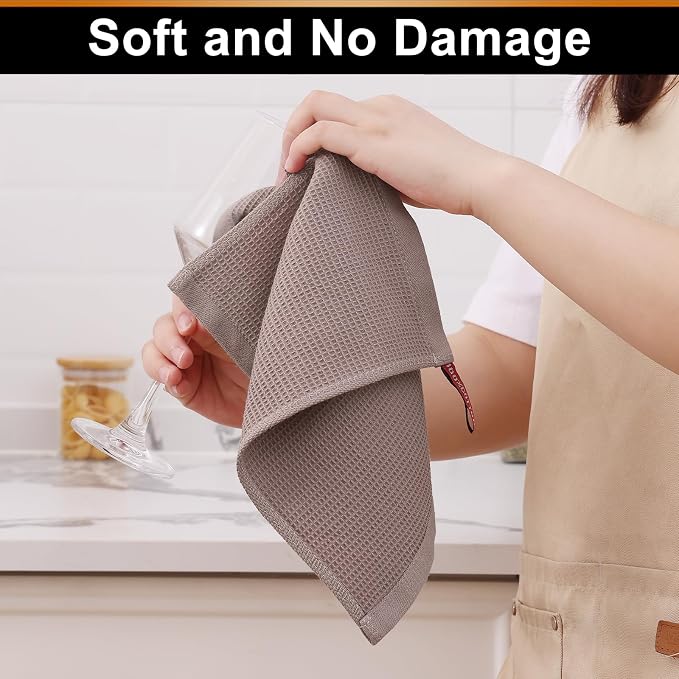 Homaxy 100% Cotton Waffle Weave Dish Cloths - Image 4