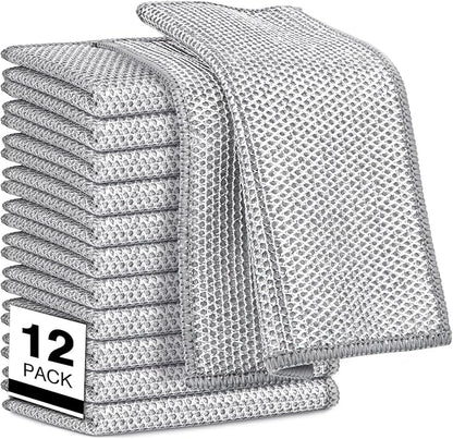 AIDEA Non Scratch Wire Dishcloth 12PK, Wire Dishwashing Rag by AIDEAHOME