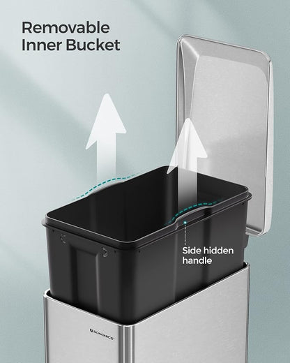 SONGMICS Slim Trash Can, 13-Gallon Garbage Can - Image 5
