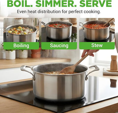 NutriChef 5 QT Stainless Steel Stew Pot - Image 8