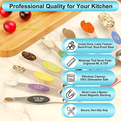 Magnetic Measuring Spoons Set of 9 - Image 5