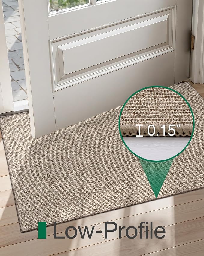LUMI Indoor Door Mat 17"x30", Ultra Thin Low Profile Non-Slip Doormat - Image 4