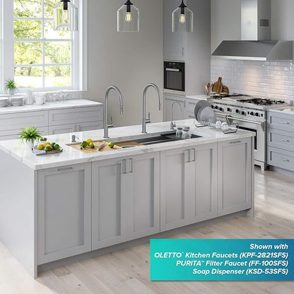 KRAUS Kore 57-inch Undermount Workstation 16 Gauge Single Bowl Stainless Steel Kitchen Sink with 10 Accessories, KWU210-57