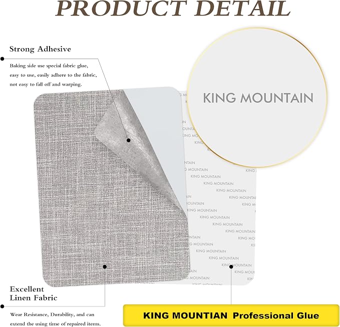 Fine Linen Repair Patches, Self-Adhesive Linen Fabric Patches, 8X11 inch Extra - Image 2