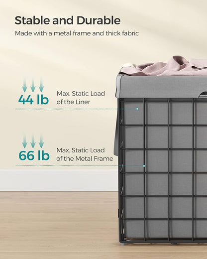 SONGMICS 29 Gal. Laundry Basket, Laundry Hamper, Collapsible Clothes Hamper - Image 4