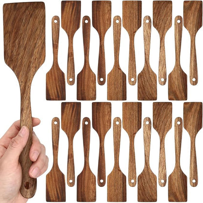 Sieral 20 Pcs Wooden Spatulas Bulk, 11 Inches Natural Acacia Wooden Spatulas by Sieral